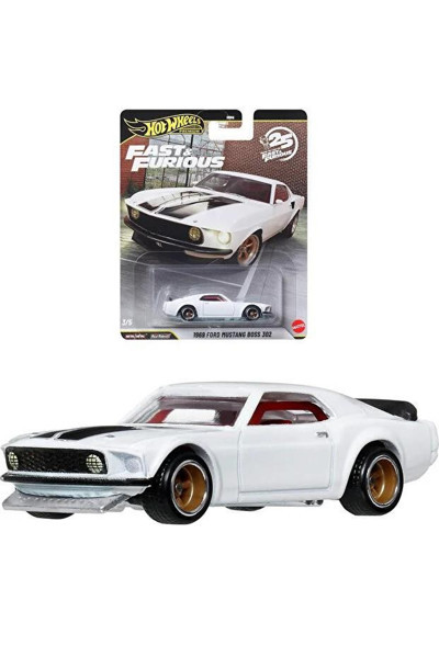 HOT WHEELS Premium Series 25.Yıl Özel Fast & Furious 1969 FORD MUSTANG BOSS 302  HNW46 - JHW72-LA10