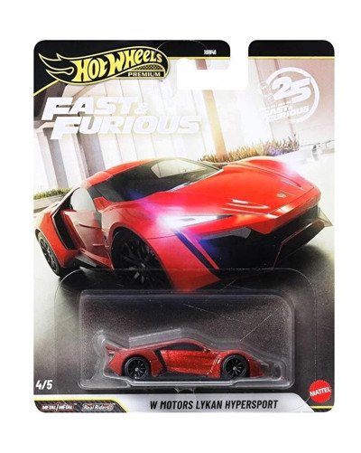HOT WHEELS Premium Series 25.Yıl Özel Fast & Furious W Motors Lykan Hypersport HNW46 - JHW70-LA10