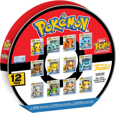 Funko Bitty Pop! Pokemon - 12'Li Paket - Pikachu, Eveee, Charmander, Squirtle Ve Diğer 7/8" Mini Kol