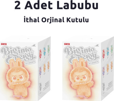 Popmart Lisanslı 2 Adet Labubu Peluş Askılı Anahtarlık 15 Cm İthal Orjinal Kutulu Sürpriz Biginto Energy Series