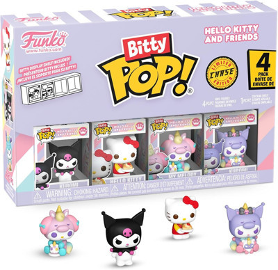 Funko Bitty Pop! Sanrio - Kuromi - 4 Parçalı Ve Bir Sürpriz Mini Figür - 0,9 Inç (2,2 Cm) - Hello Ki
