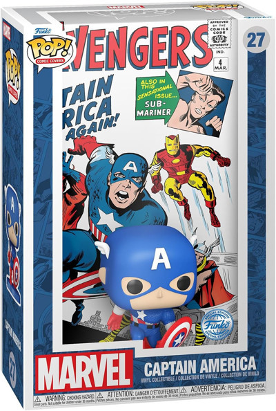 Funko Pop Comic Cover: Marvel - Avengers (Captain America) Figür