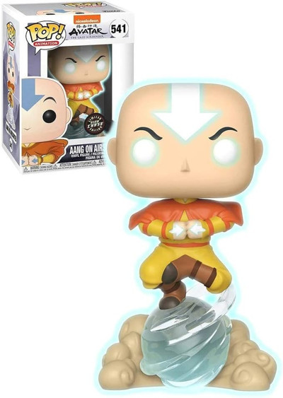 Funko Pop! Avatar The Last Airbender Aang on Airscooter Glow in The Dark GITD Chase Special Edition Sticker Figure