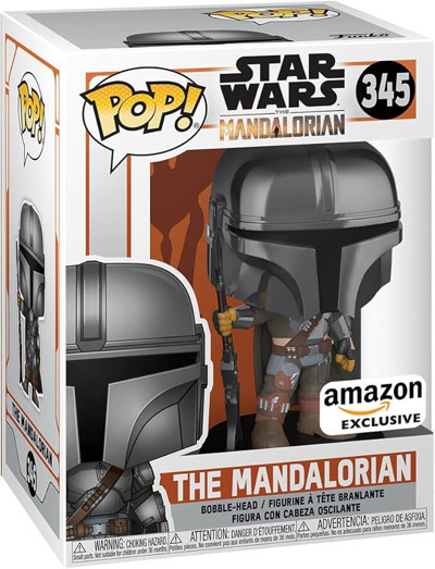 Funko Pop! Star Wars: The Mandalorian - Mandalorian (Chrome), Amazon Exclusive