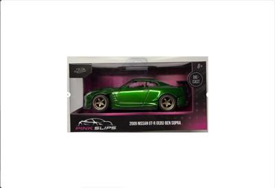 JADA Pink Slips - 2009 Nıssan Gt-R (R35) Green Ben Sopra 1/32 Dikkat Uzunluk 15 cm