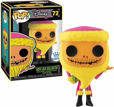 Funko Santa Jack Skellington Blacklight Exclusive Protector and Box Include