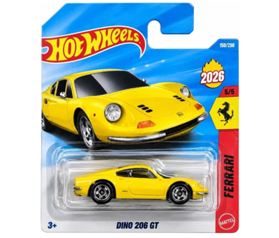 HOT WHEELS Ferrari Dino 206 GT Sarı