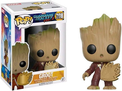 Vinil figürü Pop. Guardians of the GALAXY Young Groot with Shield