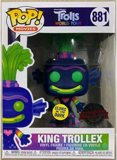 Funko Pop Filmler Trolls World Tour Special Limited Edition King Arabası Karanlıkta Parlayan #881