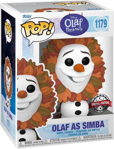Funko Pop! Disney: Frozen - Olaf As Lion King - Buz Kraliçesi - Amazon'a Özel - Vinil Koleksiyon