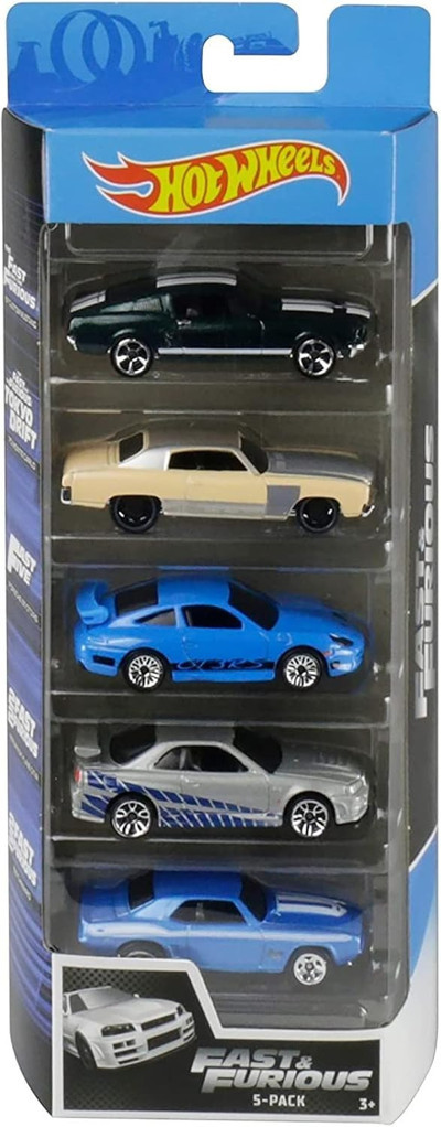 Hot Wheels 5 Hızlı Öfkeli Araç Seti, Küçük Model Arabalar, Çocuk Oyuncağı, GMG69