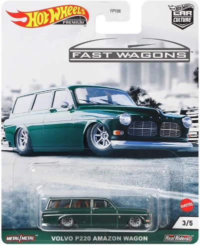 Hot Wheels Premium Car Culture Fast Wagons Volvo P220 Amazon Wagon