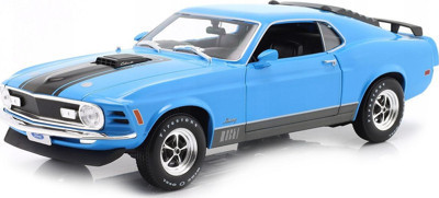 Maisto 1/18 1970 Ford Mustang Mach 1 - Mavi