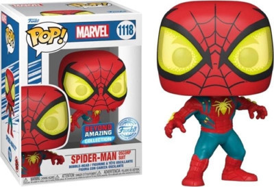 Funko Pop Marvel: Beyond Amazing - Spider-Man Oscorp Suit Special Edition No:1118 Bobble-Head