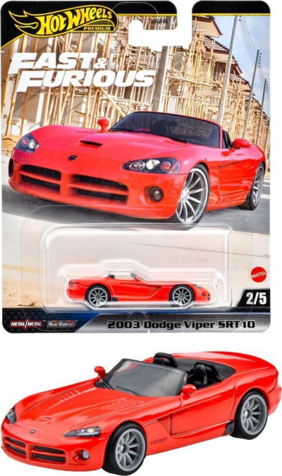Hot Wheels Fast-Furious Premium Araba 2003 DODGE VIPER SRT10  HNW46-JBL85