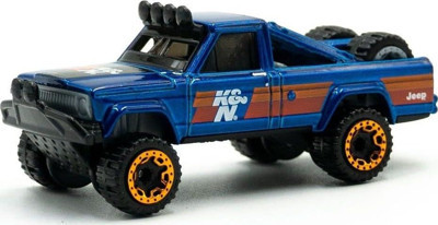 Hot Wheels - ´73 Jeep J10 - Hw Hot Trucks 4/10 - Htc31 - Short Card - K&N - Koyu Mavi Metalik - Matt