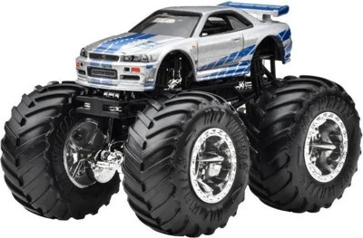 Hot Wheels Monster Trucks 1:64 Arabalar Fast Furi̇ous Nissan Skyline Fyj44-Hwc72