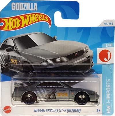 Hot Wheels Nissan Skyline Gt-R Godzilla (Bcnr33) Hw J-Imports 5/10 (96/250) Htd96 Gri 2024 + Kısa Ka