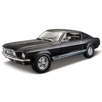 Maisto 1967 Ford Mustang GTA Fastback 1:18 Model Araba Siyah
