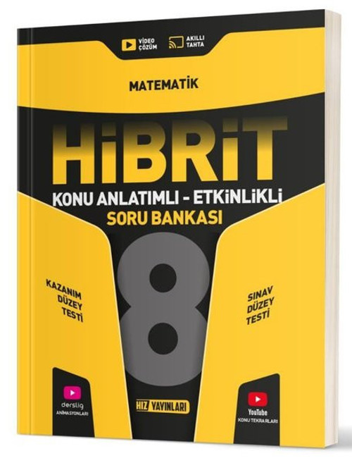 Hız Yayınları 8. Sınıf Matematik Hibrit Soru Bankası