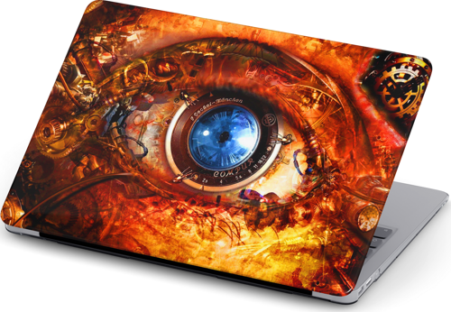 Macbook Pro (M1-M2) 14.2 inç A2442-A2779 Kılıf Macvista 07 Koruyucu Kapak Göz Robot Lens