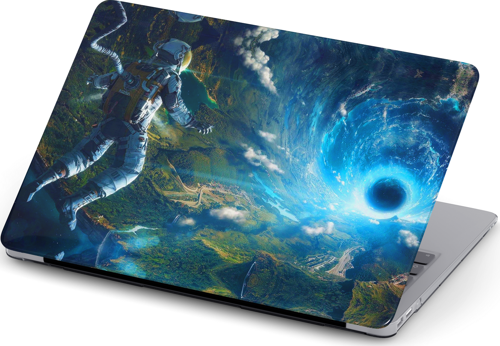 Macbook Pro (M1-M2) 14.2 inç A2442-A2779 Kılıf Macvista 18 Notebook Kılıfı Astronot Uzay