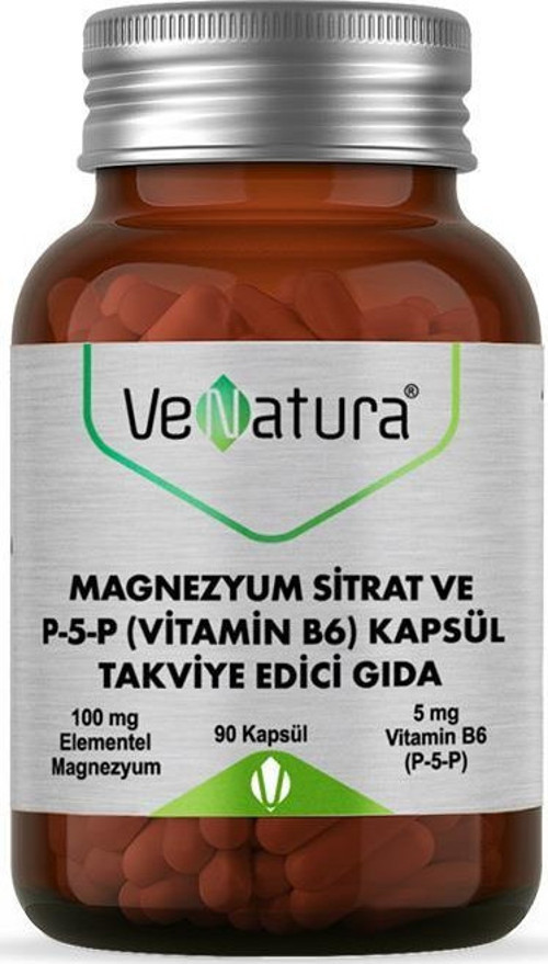 Magnezyum Sitrat Ve P5P (Vitamin B6) 90 Kapsül