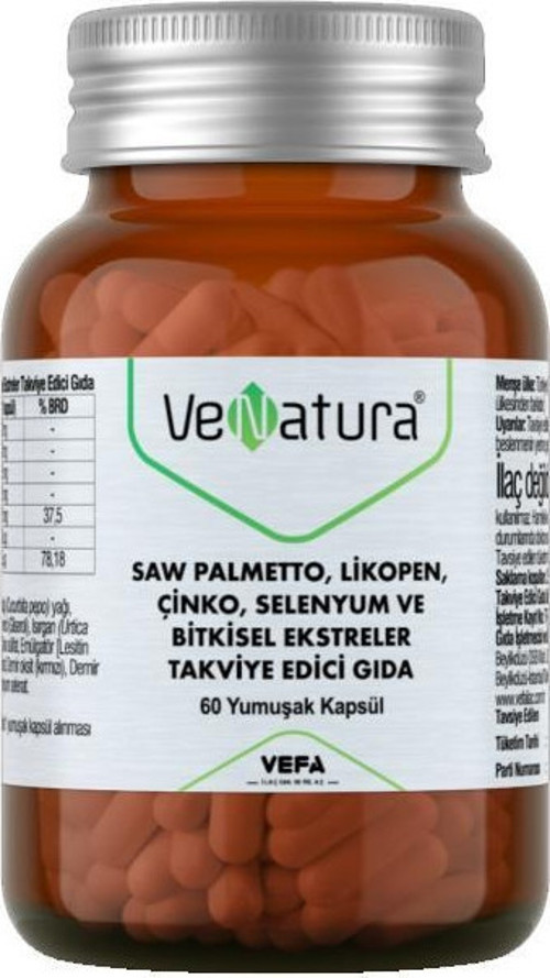 Saw Palmetto, Likopen, Çinko, Selenyum 60 Yumuşak Kapsül