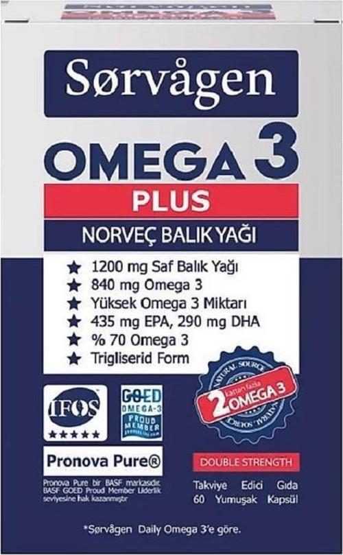 Omega 3 Plus Norveç Balık Yağı 60 Kapsül