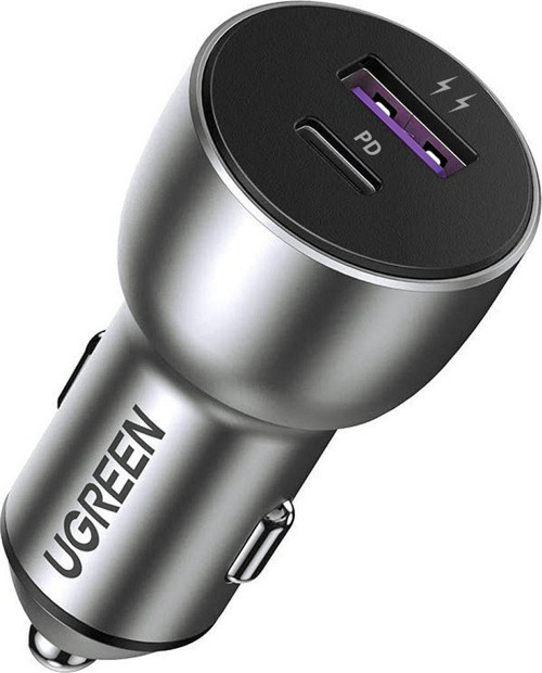 Alüminyum 42.5W PD QC 3.0 Çift Çıkışlı Hızlı Araç Şarj Cihazı