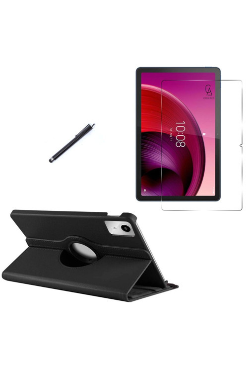 20068310 Lenovo Tab K11 Tb-330Fu Uyumlu Kılıf Dönebilen Standlı Tablet Kılıfı + Ekran Koruyucu + Kalem