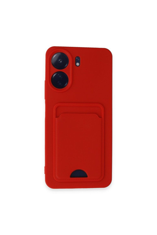 20068310 Xiaomi Redmi 13C Uyumlu Arka Kamera Korumalı Kart Koyulabilen Silikon Kartlıklı Kılıf Kapak