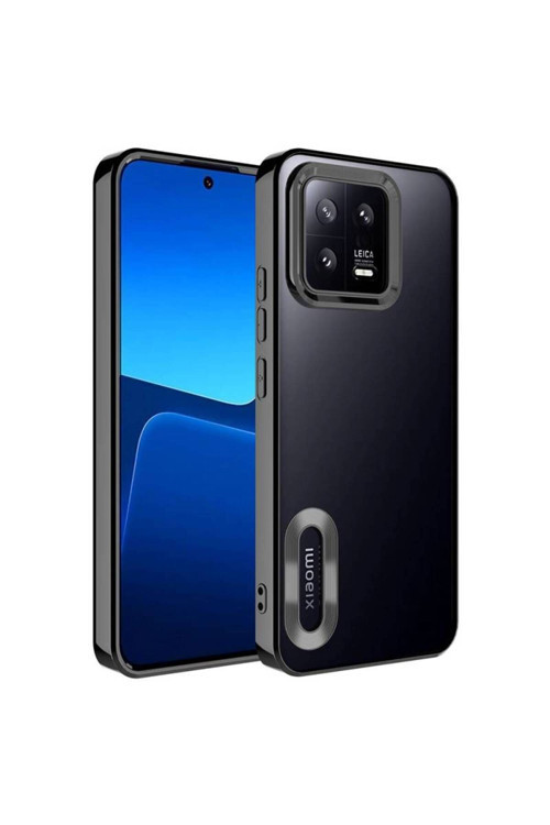 20068310 Xiaomi Mi 13 Uyumlu Kılıf Şeffaf Logo Gösteren Parlak Renkli Kenar Telefon Kılıfı Kapak