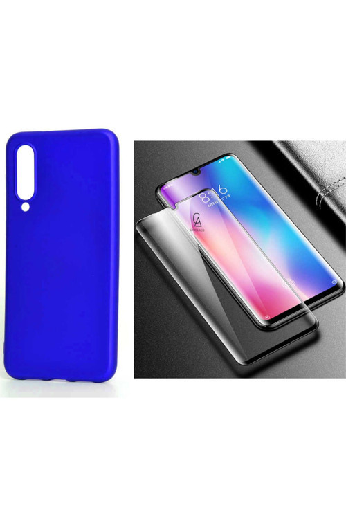 20068310 Xiaomi Mi 9 Se İle Uyumlu Soft Yumuşak Telefon Kılıfı Ve 5D Tam Kaplayan Cam Ekran Koruyucu