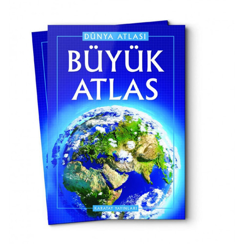 4E Karatay Büyük Atlas Dünya Atlası Karton Kapak