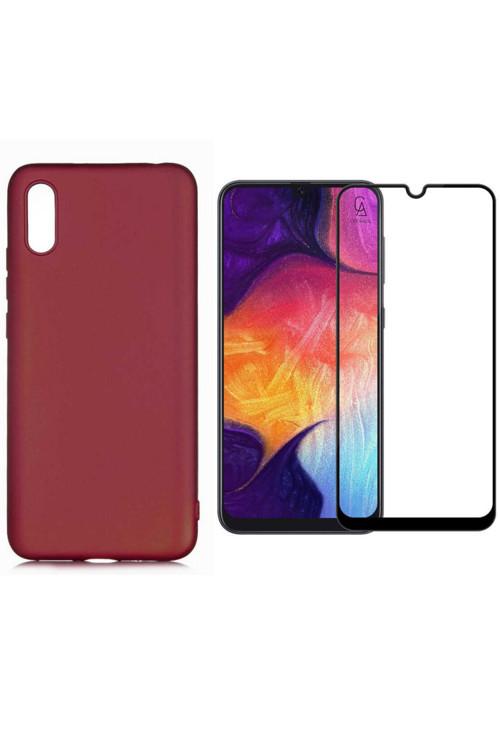 20068310 Xiaomi Redmi 9A İle Uyumlu Soft Yumuşak Telefon Kılıfı Ve 5D Tam Kaplayan Cam Ekran Koruyucu