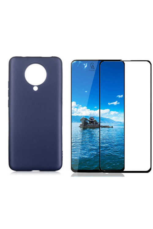 20068310 Xiaomi Poco F2 Pro İle Uyumlu Soft Yumuşak Telefon Kılıfı Ve 5D Tam Kaplayan Cam Ekran Koruyucu