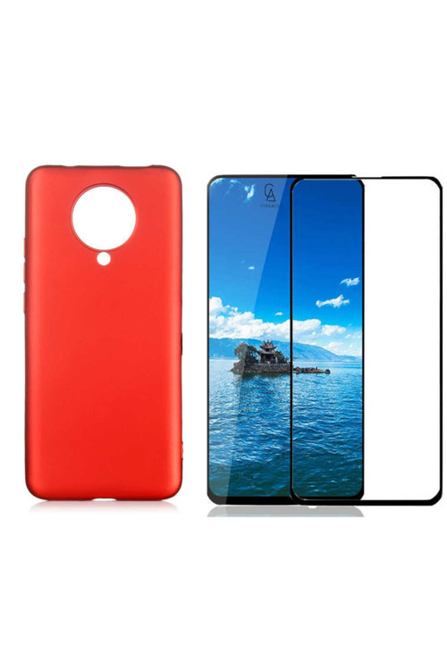 20068310 Xiaomi Poco F2 Pro İle Uyumlu Soft Yumuşak Telefon Kılıfı Ve 5D Tam Kaplayan Cam Ekran Koruyucu