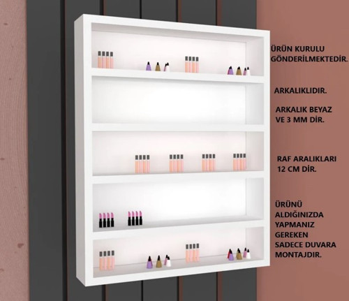 Ahşap Oje Rafı