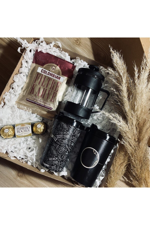 Colombian Filtre Kahve & French Press & Ferrero Rocher 3Lü & 2Li Kapaklı Plastik Kahve Bardağı