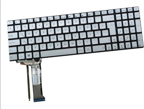 Asus Vivobook N552vx-fy017t Klavye Gümüş Işıklı K-as34