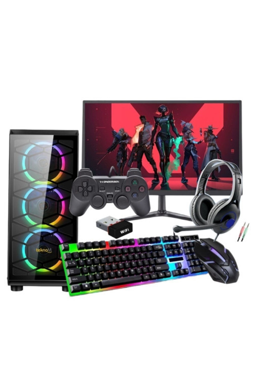 I5-3470 Işlemci 16 Gb Ram 4 Gb Ekran Kartı 19" Monitör Her Şey Dahil Oyuncu Gaming Bilgisayar Seti