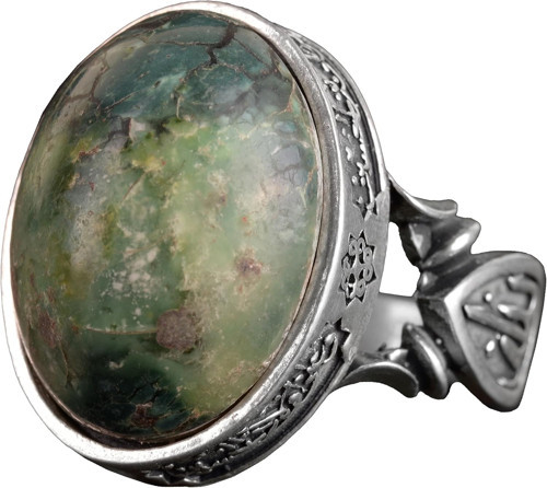 El Yapımı Doğal Arizona Turkuaz Taşlı Yüzük - 925 Ayar Gümüş Yüzük Erkekler İçin - Stil-3