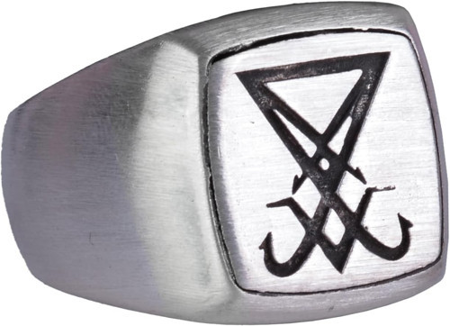 Sigil Yüzüğü, Lucifer Yüzüğü, Cadılık, Simya, Şeytani Erkek Yüzüğü, Kutsal Geometri, 925 Ayar Gümüş Yüzük