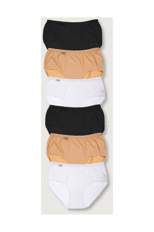 Kadın Karışık Renk 6'Lı Paket Likralı Bato Külot Elf568T0924Ccm6 Çok Renkli L-XL