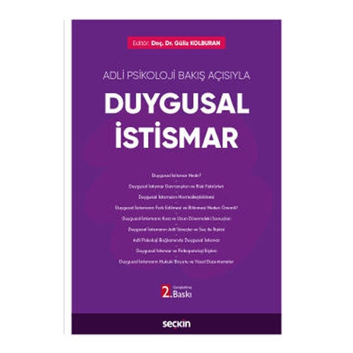 Adli Psikoloji Bakış Açısıyla Duygusal İstismar (2.Baskı) Güliz Kolburan 2021/11