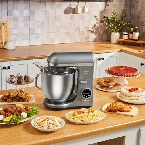 Mastermaid Chef Ultra D2000W Dijital Ekranlı Hamur Yoğurma Makinesi Galaxy Grey 7L