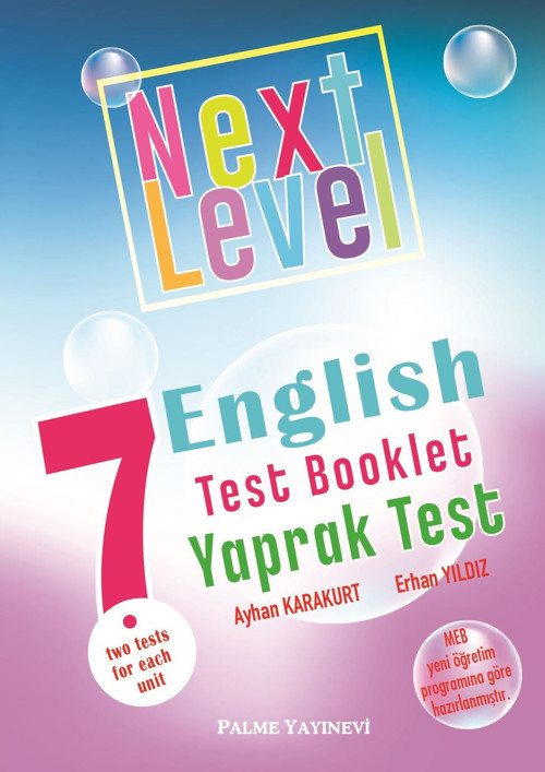 Palme Yayınevi 7, Sınıf Next Level English Test Booklet Yaprak Test