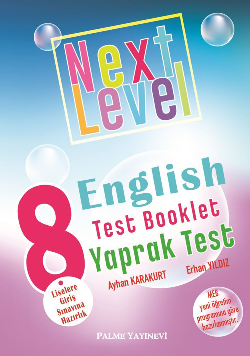 Palme Yayınevi 8, Sınıf Next Level English Test Booklet Yaprak Test
