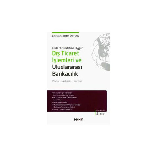 Dış Ticaret İşlemlemleri Ve Uluslararası Bankacılık 4.Baskı Celalettin Cantekin 8 2017/03